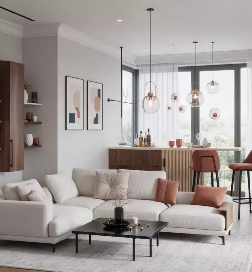 Design interior Elegant style (apartament în Chișinău, sectorul Râșcani)